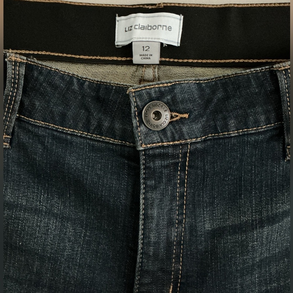 Liz Claiborne Dark Blue Comfort Waistband 12R - Picture 2 of 4